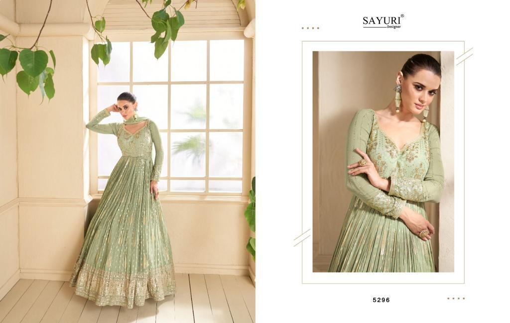 Designer Georgette Gown - Real Georgette Fabric, Xl Size, Embroidered Long Sleeve | Anti-wrinkle, Breathable, Quick Dry, Non-toxic, Dry Clean Only