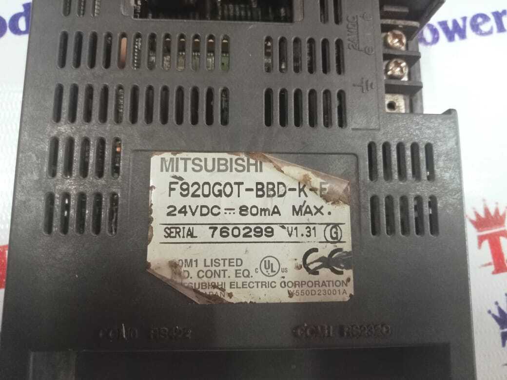 Mitsubishi F920got-bbd-k-e Hmi - Application: Industrial Automation