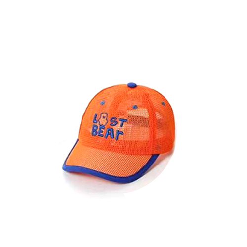 Youth Truckers Orange Caps - Solid Fabric, Different Sizes | Customized Unisex Baby Hats for Ages 2-5, Printed Design