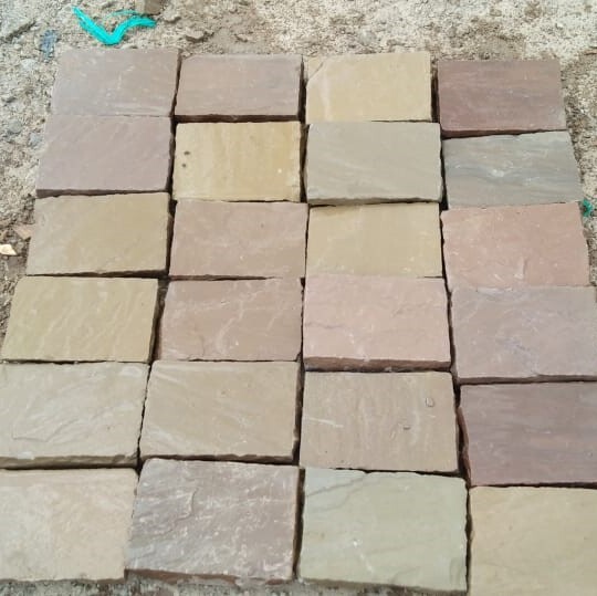 Yellow Dyb Multicolor Sandstone Cobbles - Application: Farmhouse