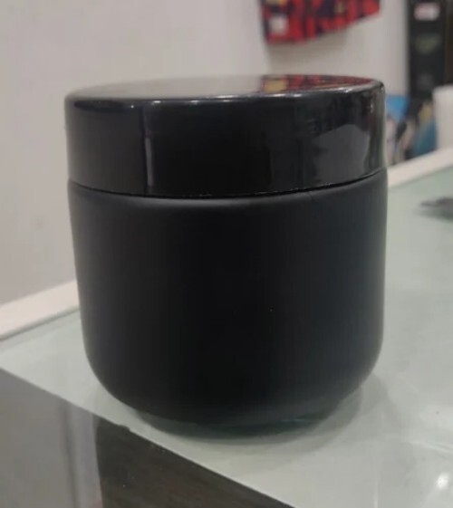 300 Ml Matt Black Glass Jar - Glass Type: Tinted