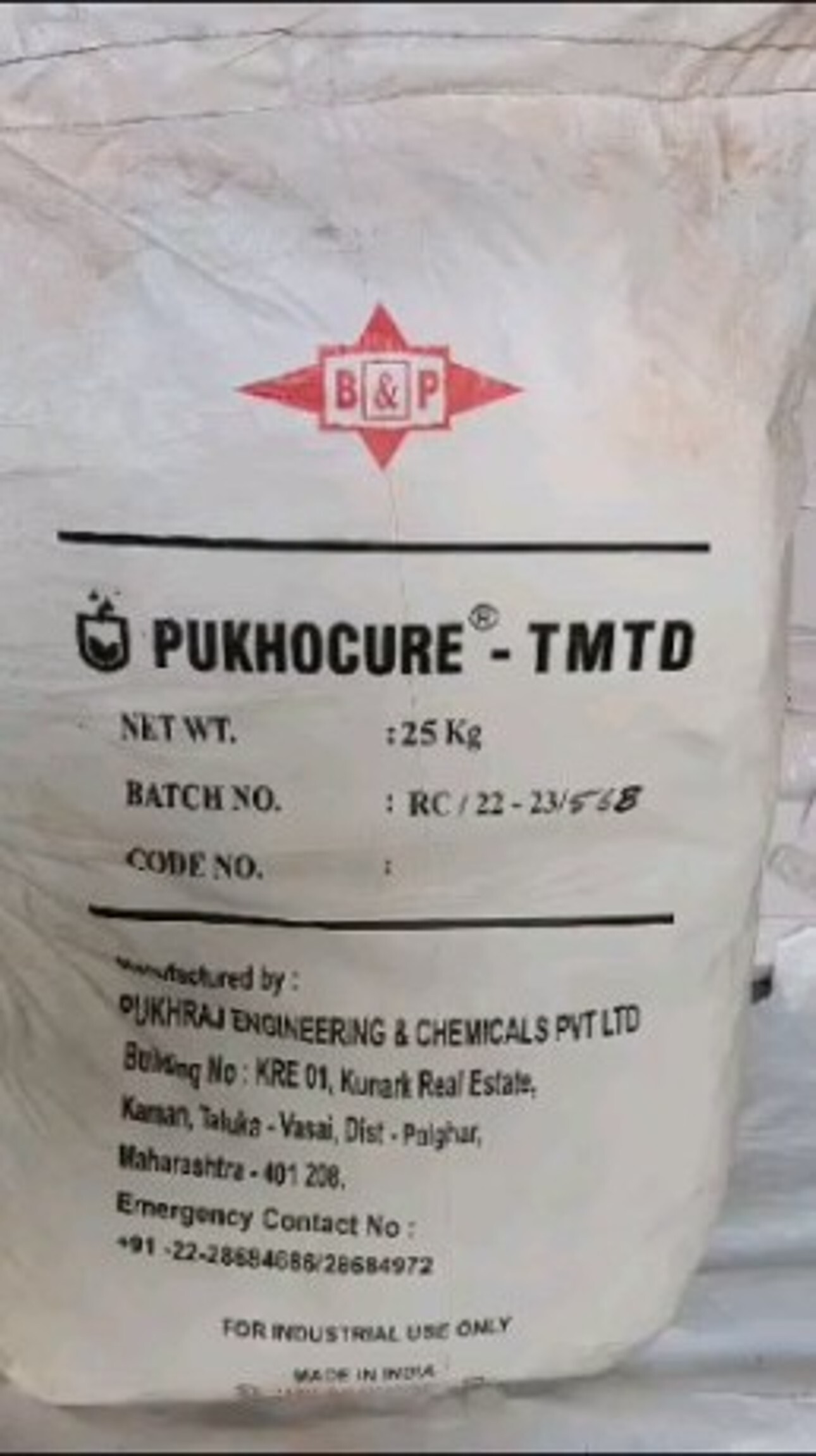 Tmtd Chemical Storage: Dry Place