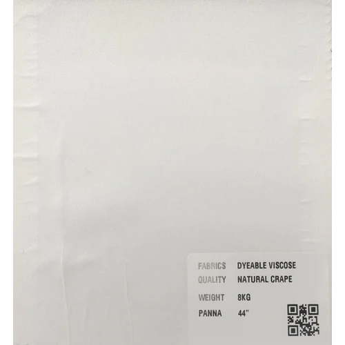Natural Viscose Crepe Fabric - Washable Plain Viscose | Suitable for All Seasons, Versatile and Easy to Maintain