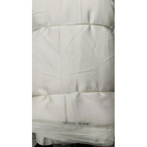 Satin Organza Fabric - Washable, Plain Texture | Color: White, Ideal for Crafting, Drapery, and Elegant Decorations