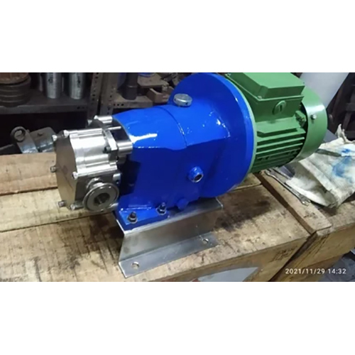 Silver And Blue Food Pump