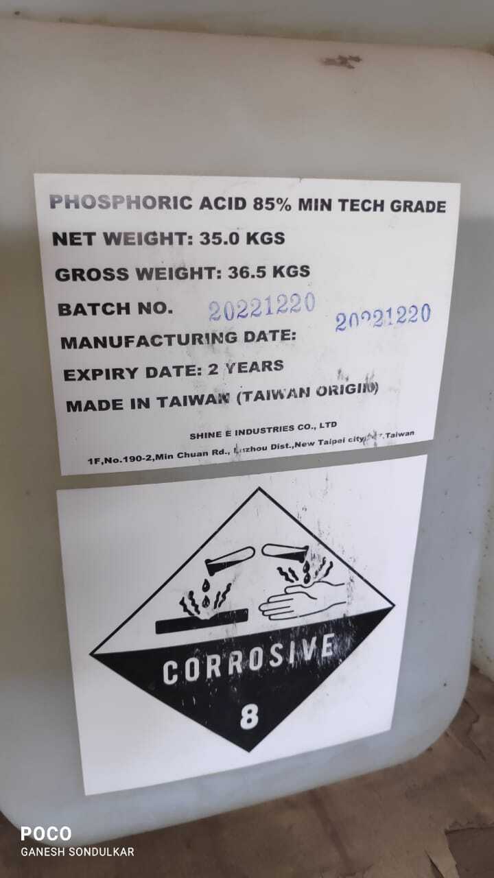 Phosphoric Acid 85% Boiling Point: 212 A A C (414 A A F)[3](only Water Evaporates)[4]