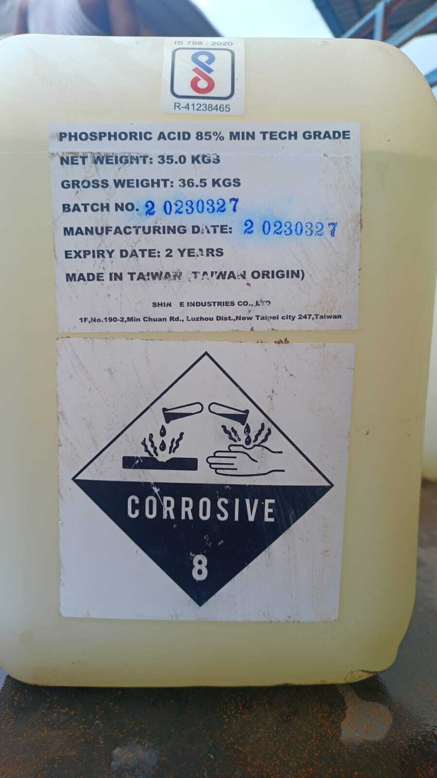 Phosphoric Acid 85% Boiling Point: 212 A A C (414 A A F)[3](only Water Evaporates)[4]