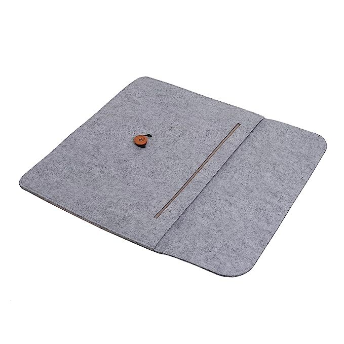 Felt Design Laptop Sleeve Case - Soft Light Grey Fabric, 42 X 0.5 X 30 Cm | Customizable Color, Design, Logo, Size, Weight