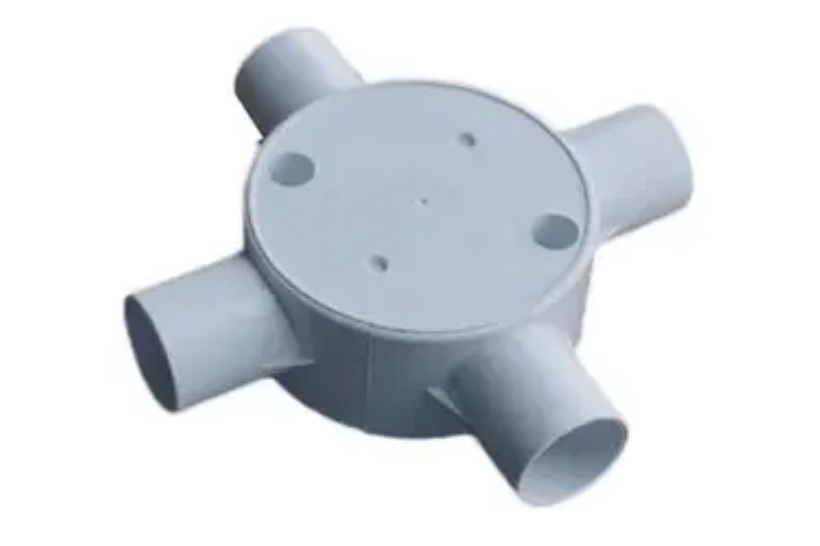 Pvc Round Junction Box - Ip67 Rated, Surface Mounted For Conduit Termination & Splicing, Durable Blank Cover & Gasket Included