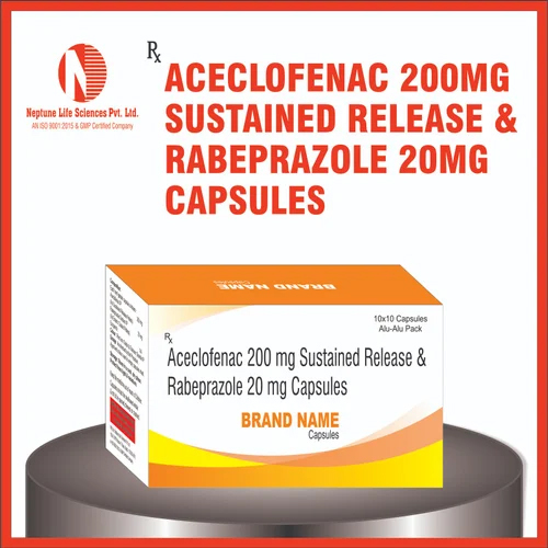  ऐसक्लोफेनाक 200Mg रबेप्राजोल 20Mg Sr सामान्य दवाएं
