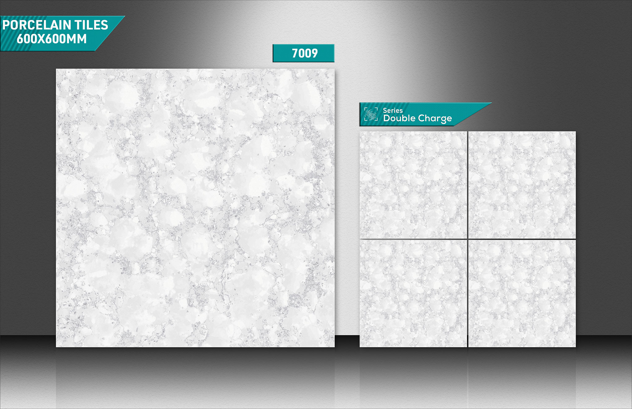 Porcelain Dc Tiles - 600x600mm, Medium Beige And Multi-color | Acid-resistant, Non-slip, Stain Proof, Polished Finish, Wear-resistant