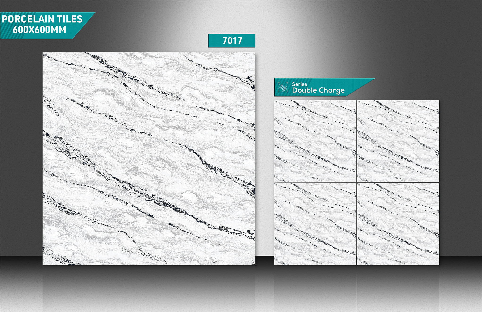 Multi-color Glazed Porcelain 60x60cm Non-slip Floor And Wall Tiles