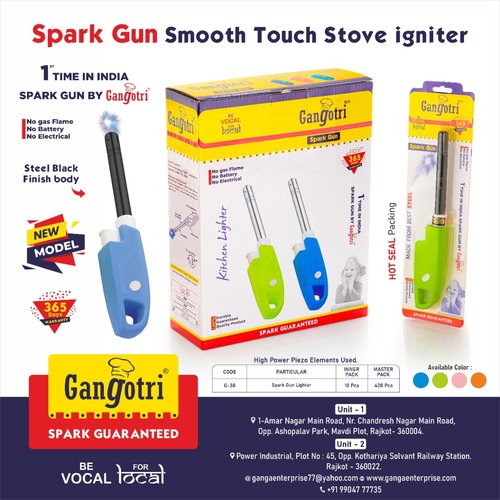 SPRK GUN KITCHEN GAS LIGHTER - Multi Colour | Creative Design for Versatile Use, Ideal for Cooking, Grilling, and Campfires