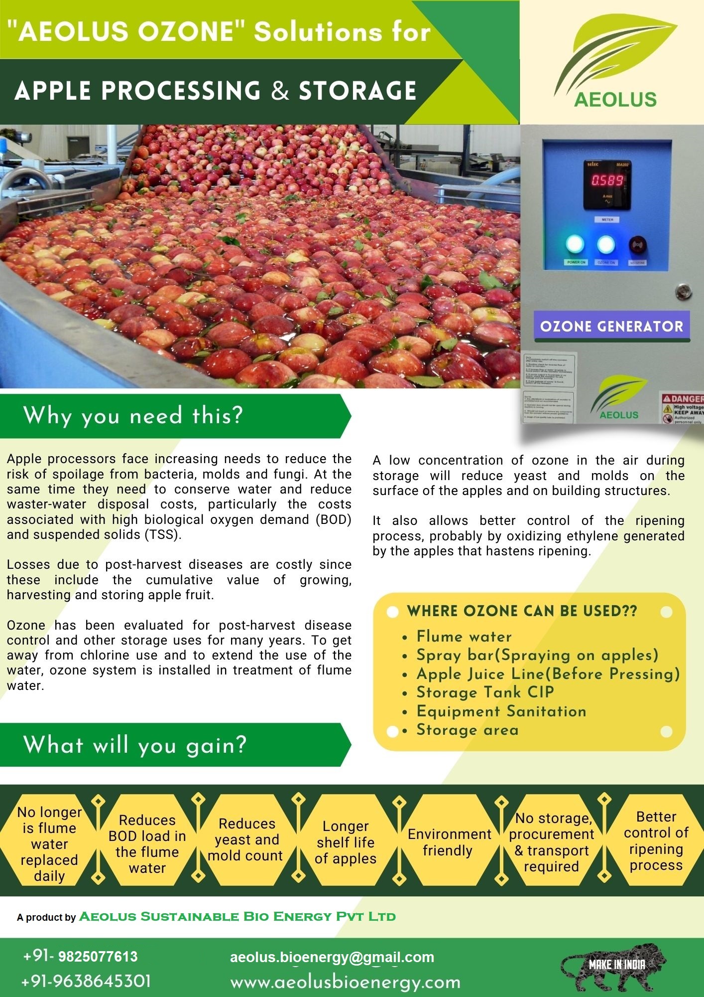 Ozone Based Pest Control In Agriculture And Food Storage at 40000.00 ...