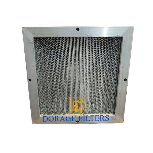 High Temperature HEPA Filter - Aluminum Mesh and Fiberglass, 0.3 Micron Filtration, Easy Installation and Maintenance, Industrial Air Filtration Solution