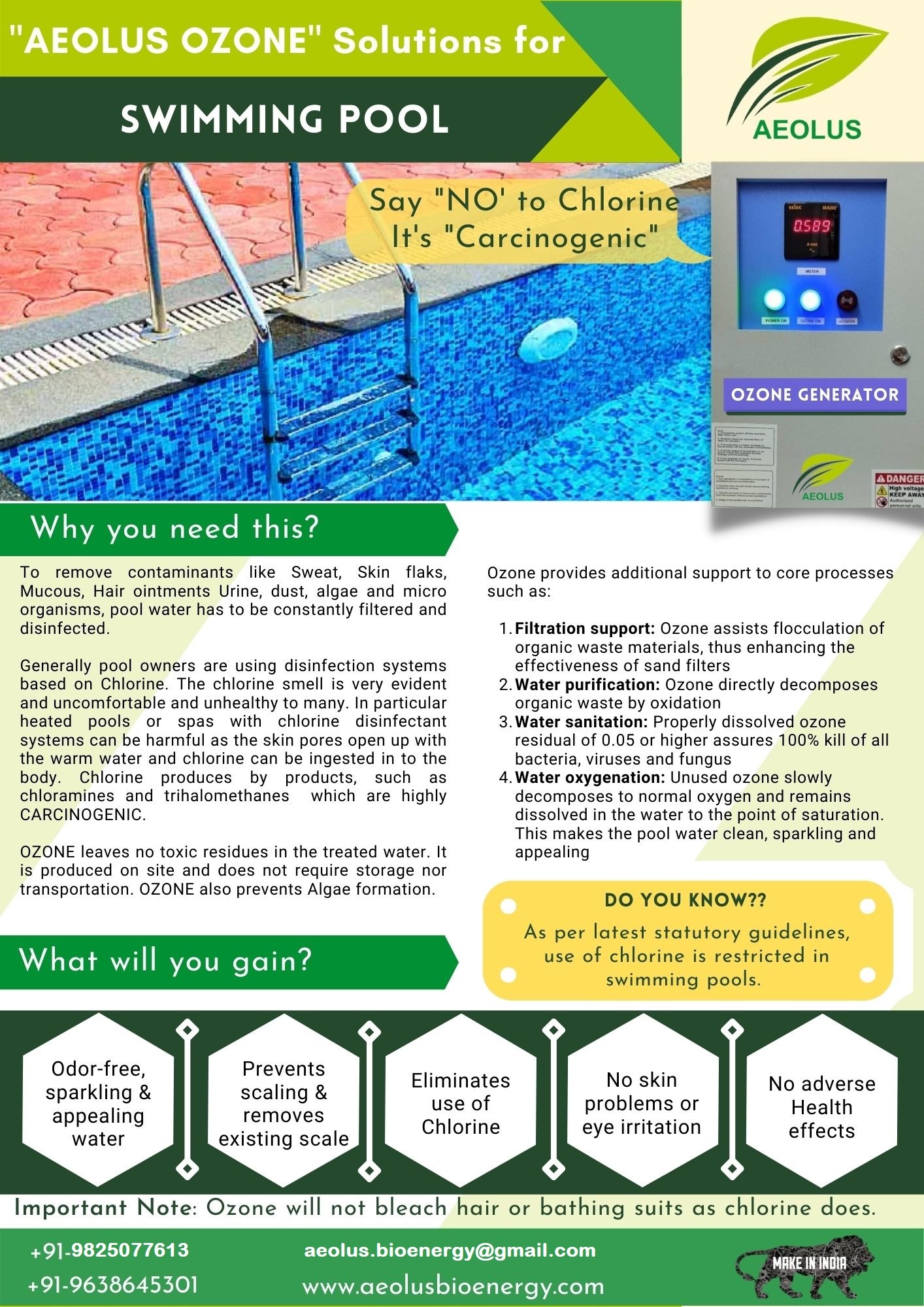 Drinking Water Disinfection And Safety Management Using Ozone