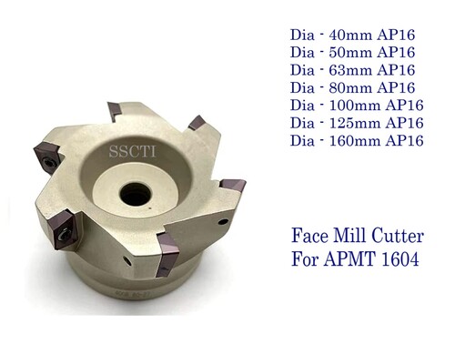 Face Mill Cutter - Apmt 1604 - Color: Silver