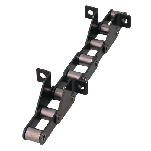 Mild Steel Elevator Chain - Roller Diameter 29mm, Pitch 75mm | Application: Agriculture Field, Construction, Sports Field, Color: Black, Customized Hole Shape, Various Sizes, Warranty Included