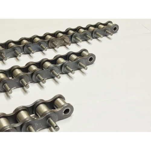 Extended Pin Roller Chain - Stainless Steel, Various Sizes, Matte Black | Versatile Design For Efficient Material Handling And Custom Transport Solutions