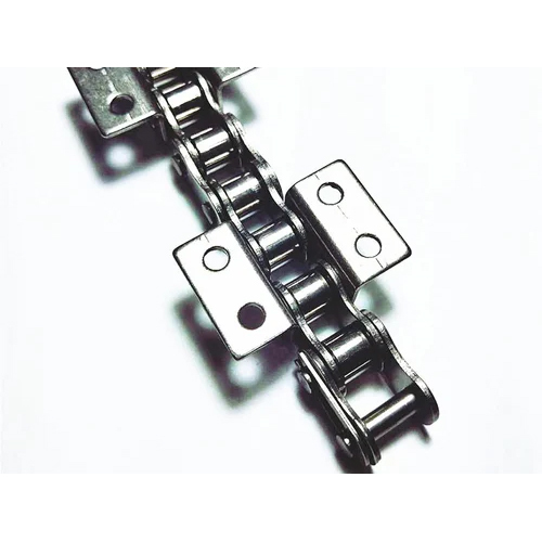 Extended Pin Roller Chain - Stainless Steel, Various Sizes, Matte Black | Versatile Design For Efficient Material Handling And Custom Transport Solutions
