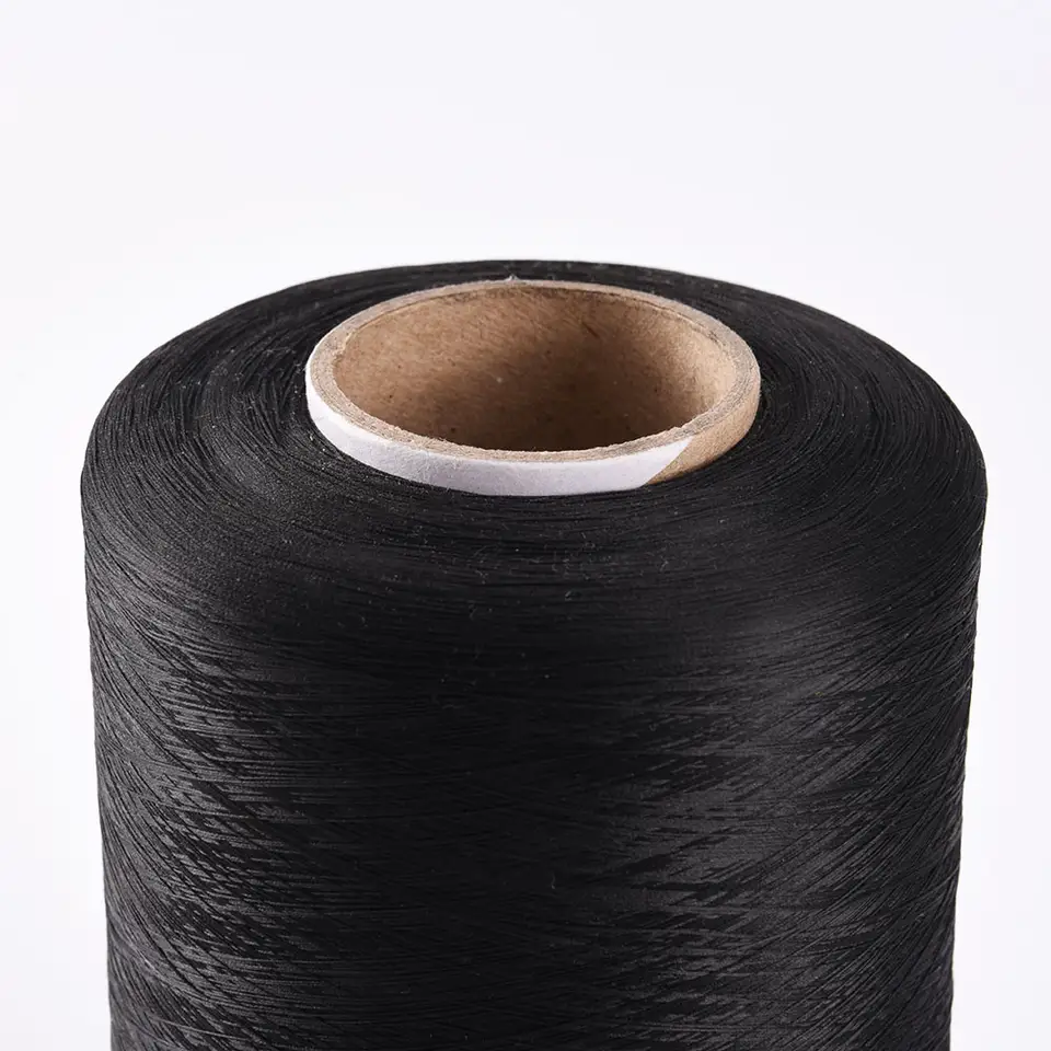 Nylon Drawn Textured Yarn Textile Yarn 70d/24f Black Drawn Nylon Textured Yarn Wholesale Factory