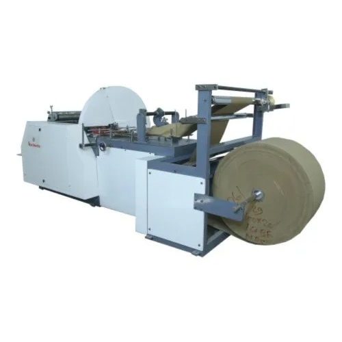 सफेद पूरी तरह से स्वचालित Stp Pbm 1418 पेपर बैग बनाने की मशीन