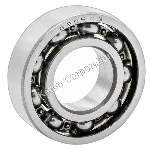 Radial Ball Bearing - Stainless Steel, Fixed Size, Silver Color, Industrial Application, Warranty Included