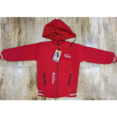 TPU Lycra Boys Medium Size Jacket - Cotton Wool Material, Medium Size, Winter Season | Detachable Hood, Warm Degree Design