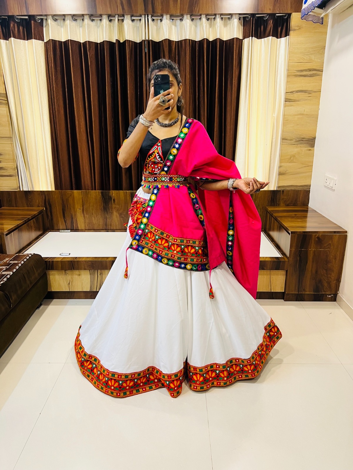 Navratri Designer Lehenga Choli - Color: As Shown In The Images