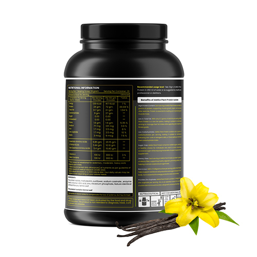 Vanilla Flavour Plant Pea Protein Isolate Dosage Form: Powder