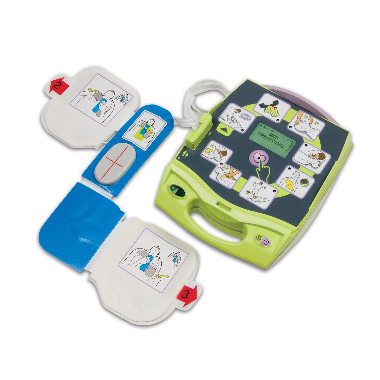 Zoll Aed Plus - Advanced Defibrillator With Real Cpr Help Technology | Five-year Battery, Cpr-padz For Adults & Pedi-padz Ii For Children, Voice & Visual Guidance