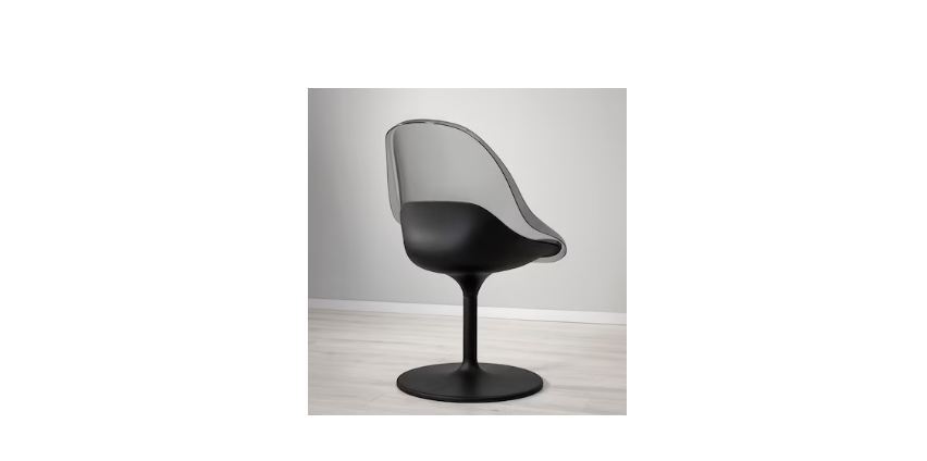 Designer Chair - Reinforced Polyamide Plastic Steel Framework | Versatile For Office Home Restaurant Hospital Max. Height 85 Cm Depth 56 Cm Black