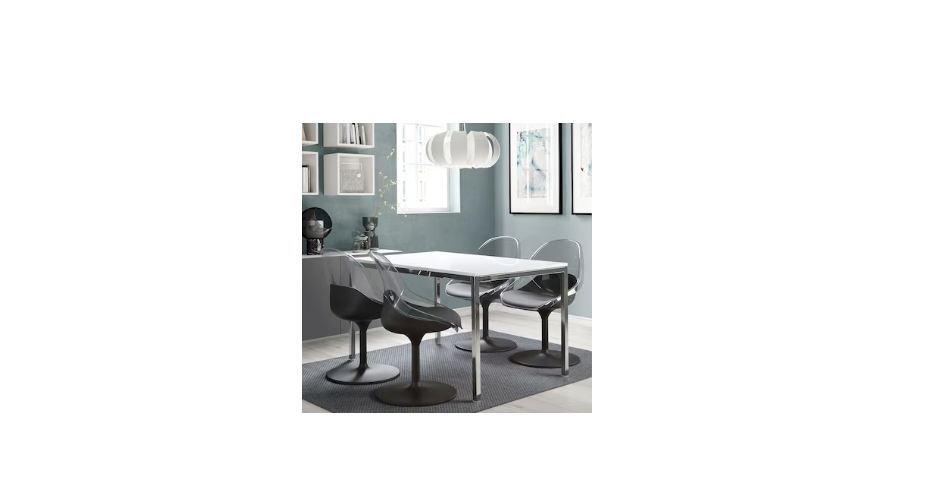 Designer Chair - Reinforced Polyamide Plastic Steel Framework | Versatile For Office Home Restaurant Hospital Max. Height 85 Cm Depth 56 Cm Black