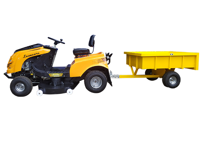 Tow Behinds Trolley For Lawn Tractor Mowers - Color: Yellow