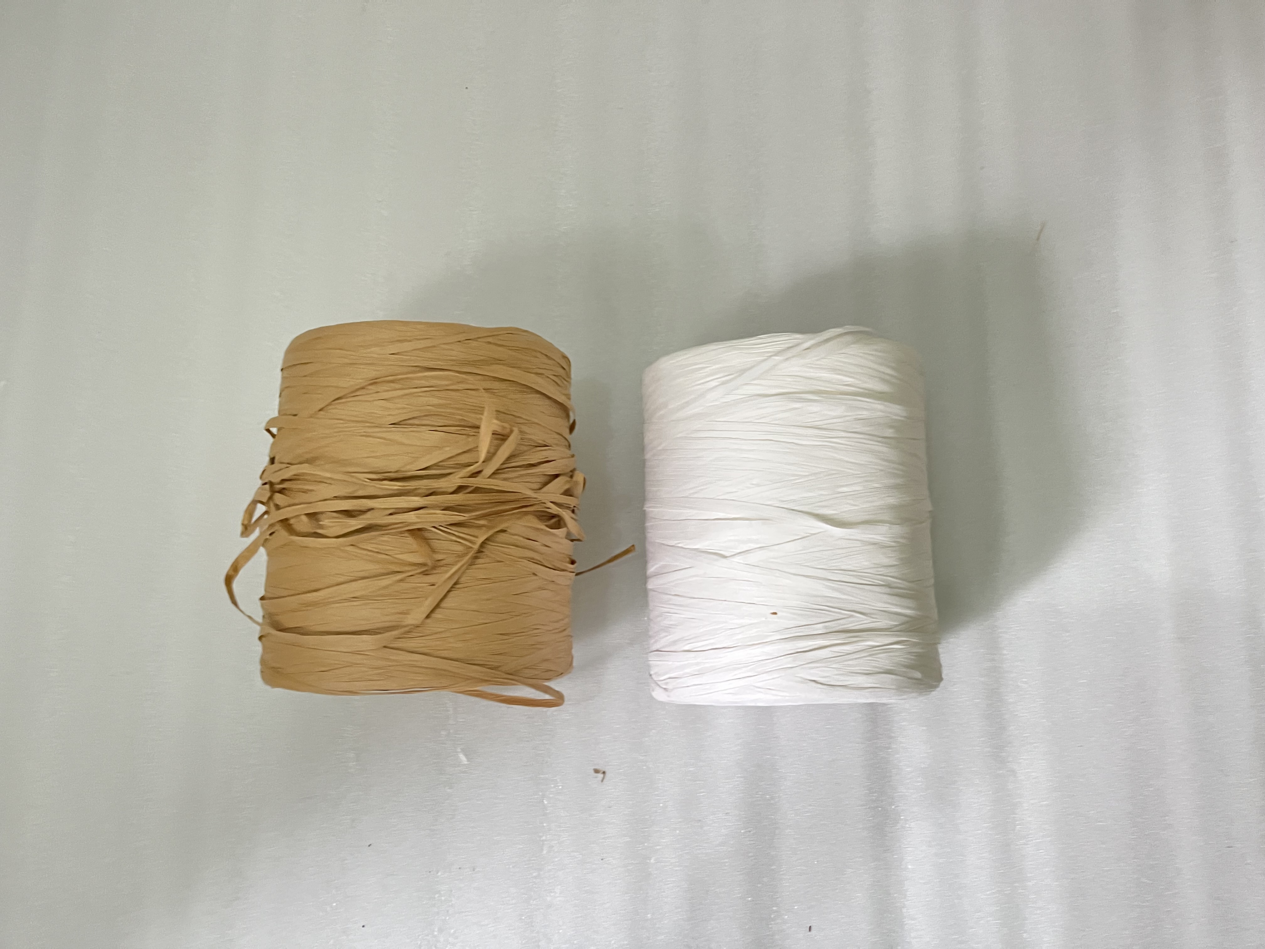 Paper Raffia - Color: White & Brown