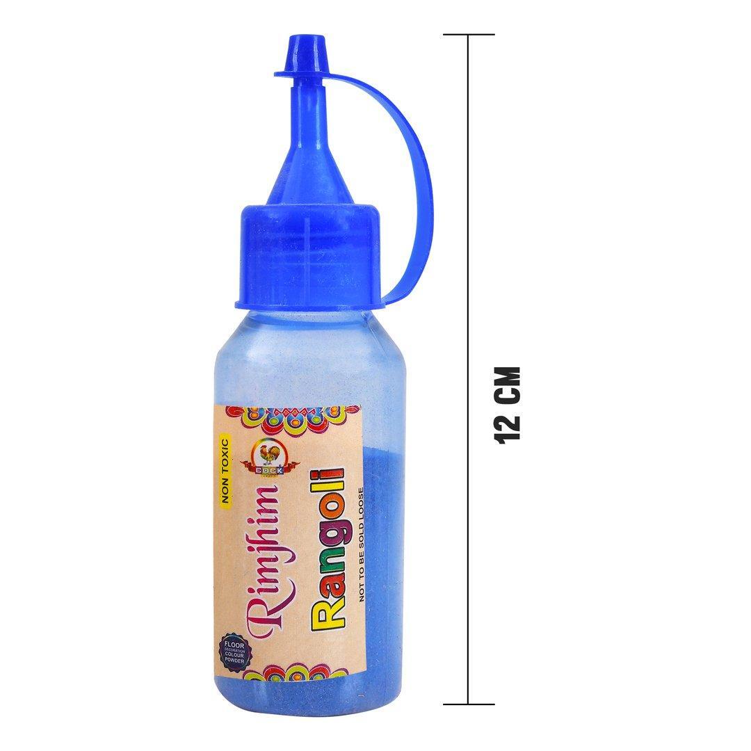 Rimjhim Rangoli Flip Cap 80g (10 Pcs.) - Non-toxic Color, 18x13x7 Cm, Multicolor Palette | Eco-friendly, Soft Texture, Ideal For Holi Decorations