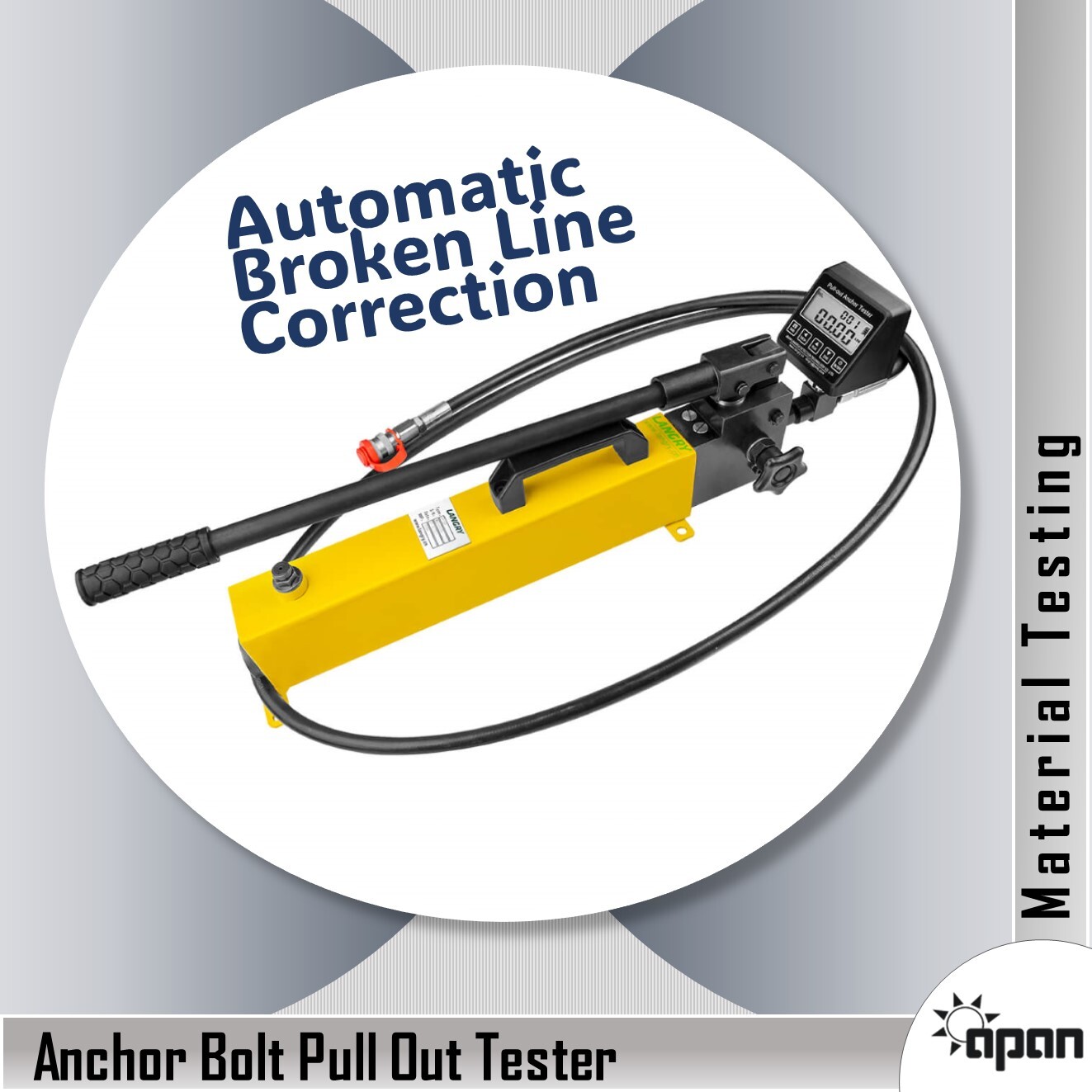 Anchor Bolt Pull-out Tester - Thicker High Strength Steel 480x200x405mm | Integrated Digital Force Indicator 500 Data Memory High Precision Design