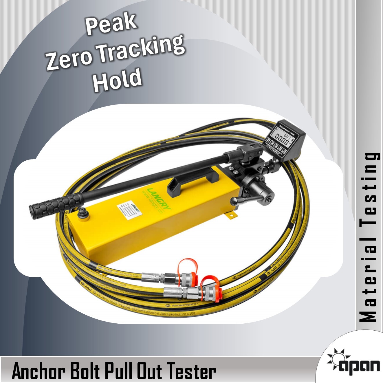 Anchor Bolt Pull-out Tester - Thicker High Strength Steel 480x200x405mm | Integrated Digital Force Indicator 500 Data Memory High Precision Design
