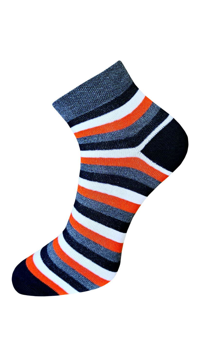 Ankle Socks - Cotton, 25 Cm Length, Fluorescent Color | Features: Breathable, Non-toxic, Machine Washable, Jacquard Knit Design, All-season Use