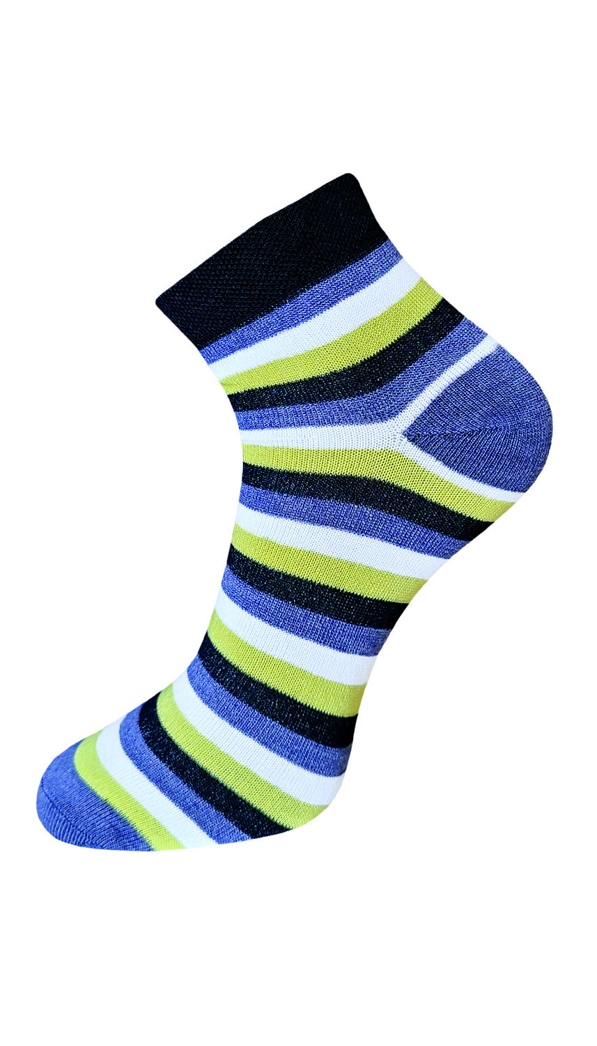 Ankle Socks - Cotton, 25 Cm Length, Fluorescent Color | Features: Breathable, Non-toxic, Machine Washable, Jacquard Knit Design, All-season Use