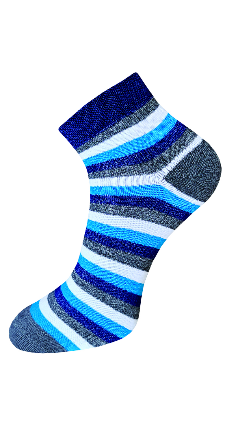 Ankle Socks - Cotton, 25 Cm Length, Fluorescent Color | Features: Breathable, Non-toxic, Machine Washable, Jacquard Knit Design, All-season Use