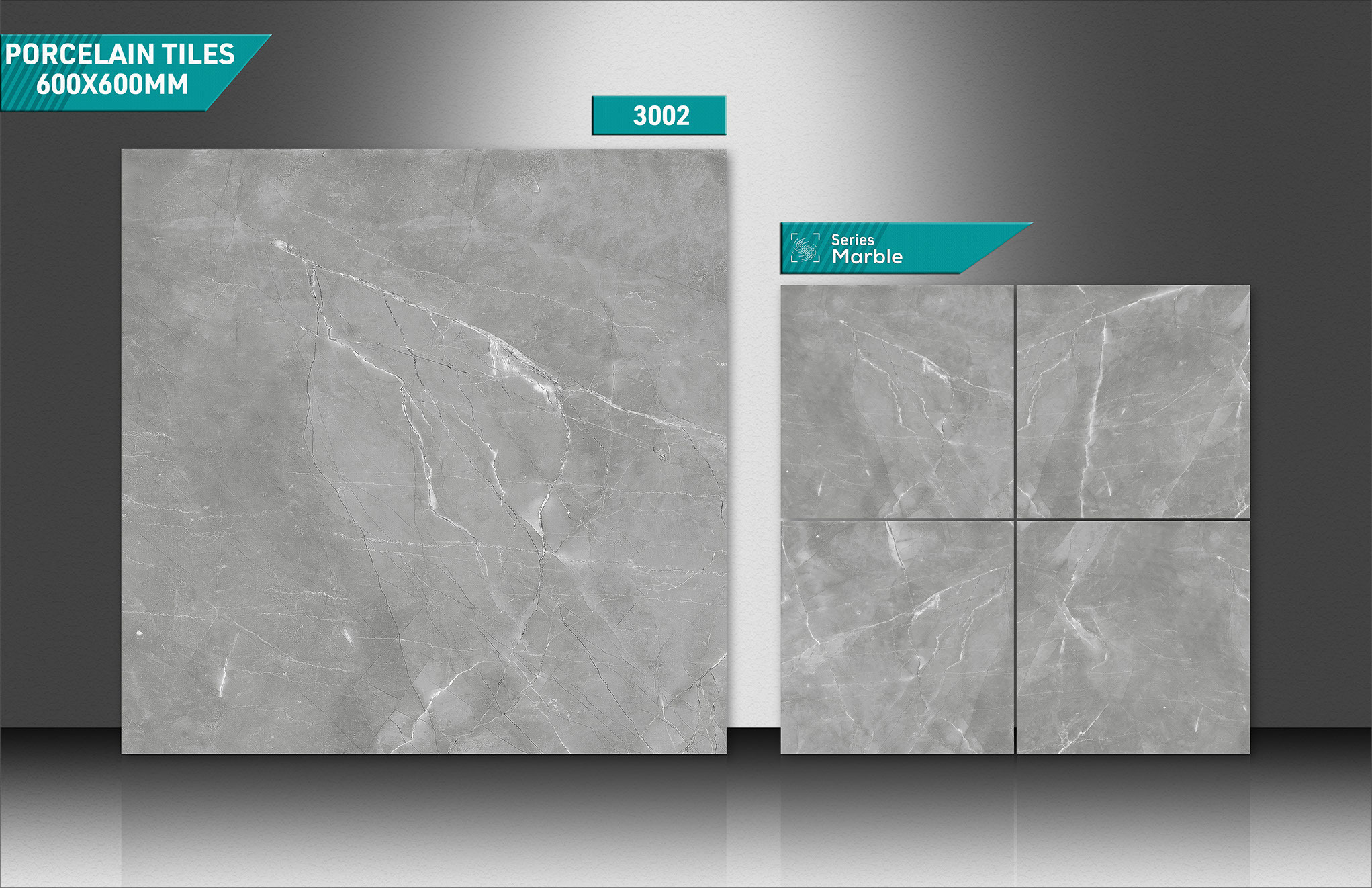 Marble Floor Tiles - 600x600mm Ceramic, Beige, Black, Blue, Brown, Cream, Gold, Gray, Green, Multi Color | Acid-resistant, Non-slip, Stain Proof, Wear-resistant