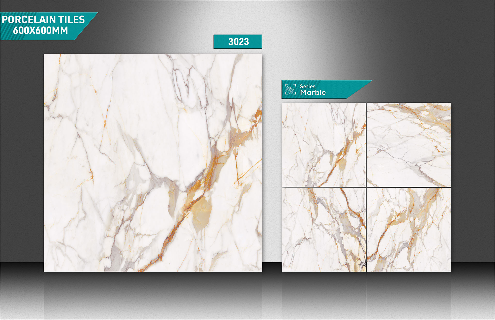 600x600mm Marble Matt Tiles