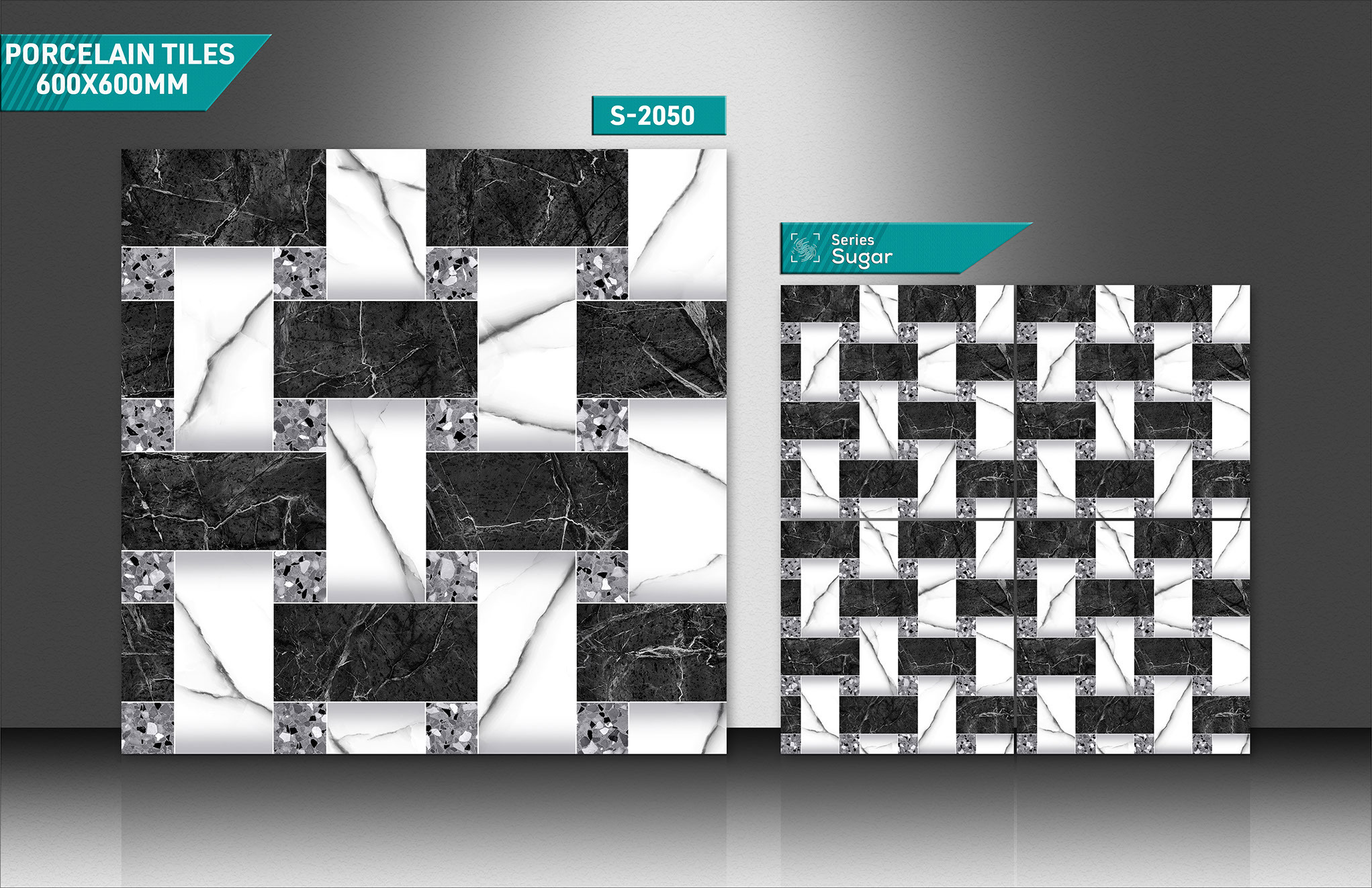 Porcelain Tiles - 600x600mm Dimensions, Acid-resistant, Non-slip , Stain-proof Finish, 9mm Thickness, Multi-color Options