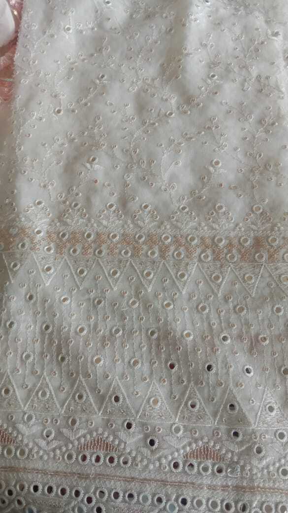 Raw Silk Silfi Work - Color: Multicolor