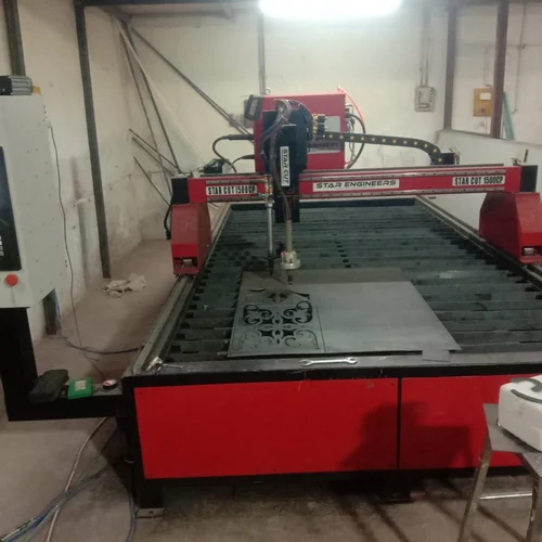 Red Automatic Cnc Plasma Cutting Machine