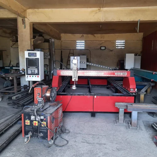 Red Automatic Cnc Plasma Cutting Machine