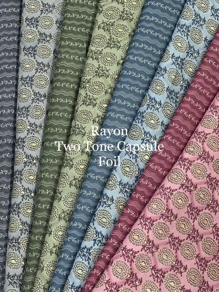 Rayon Print Badda Panna - 17kg, 58x56 Inches | Quick Dry, Washable, Smooth Texture, Printed For Kurti And Dress Usage
