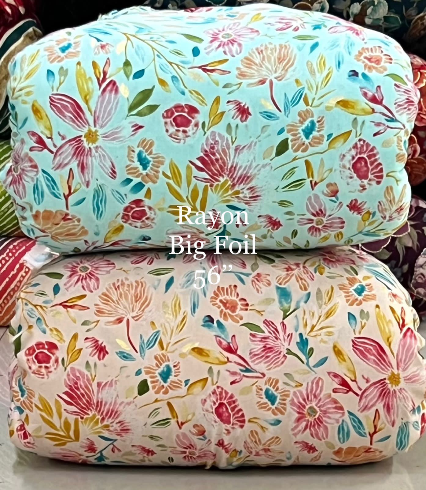 Rayon Print Badda Panna - 17kg, 58x56 Inches | Quick Dry, Washable, Smooth Texture, Printed For Kurti And Dress Usage