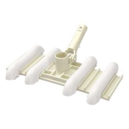 Ss Vacuum Head - Stainless Steel White/blue Color | Four-wheel Design For Efficient Pool Cleaning